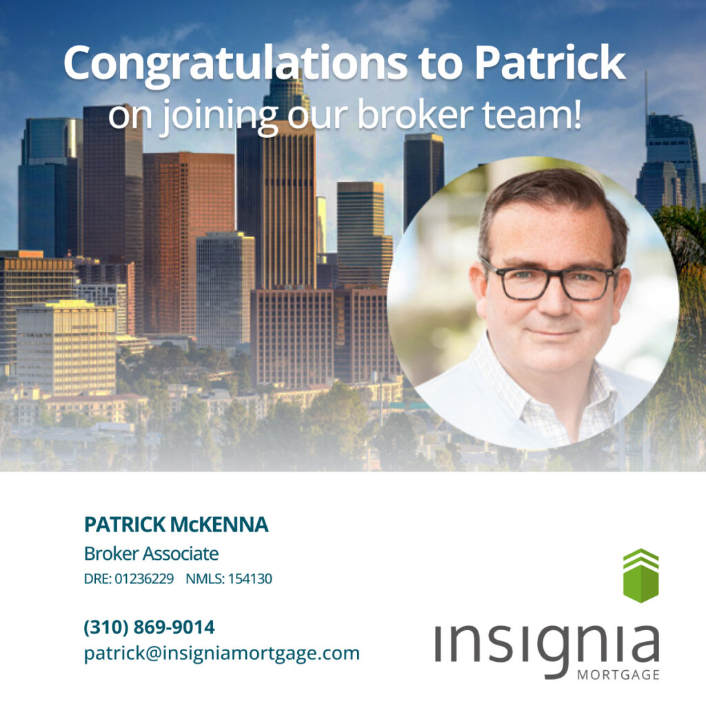 Insignia Mortgage Welcomes Patrick McKenna, Insignia Mortgage Welcomes Patrick McKenna
